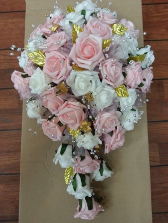 silk rose bridal bouquet