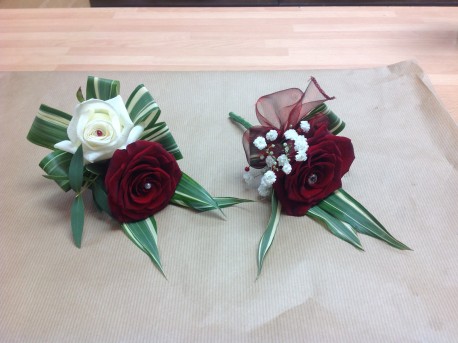 wedding rose buttonholes