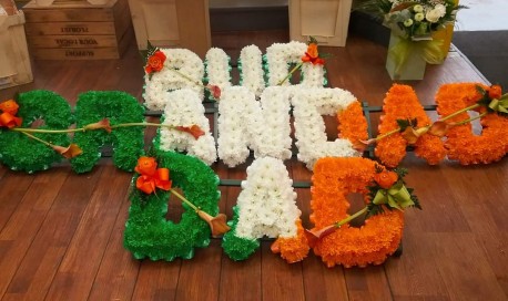 Irish coloured letters