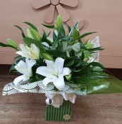 All white lily box